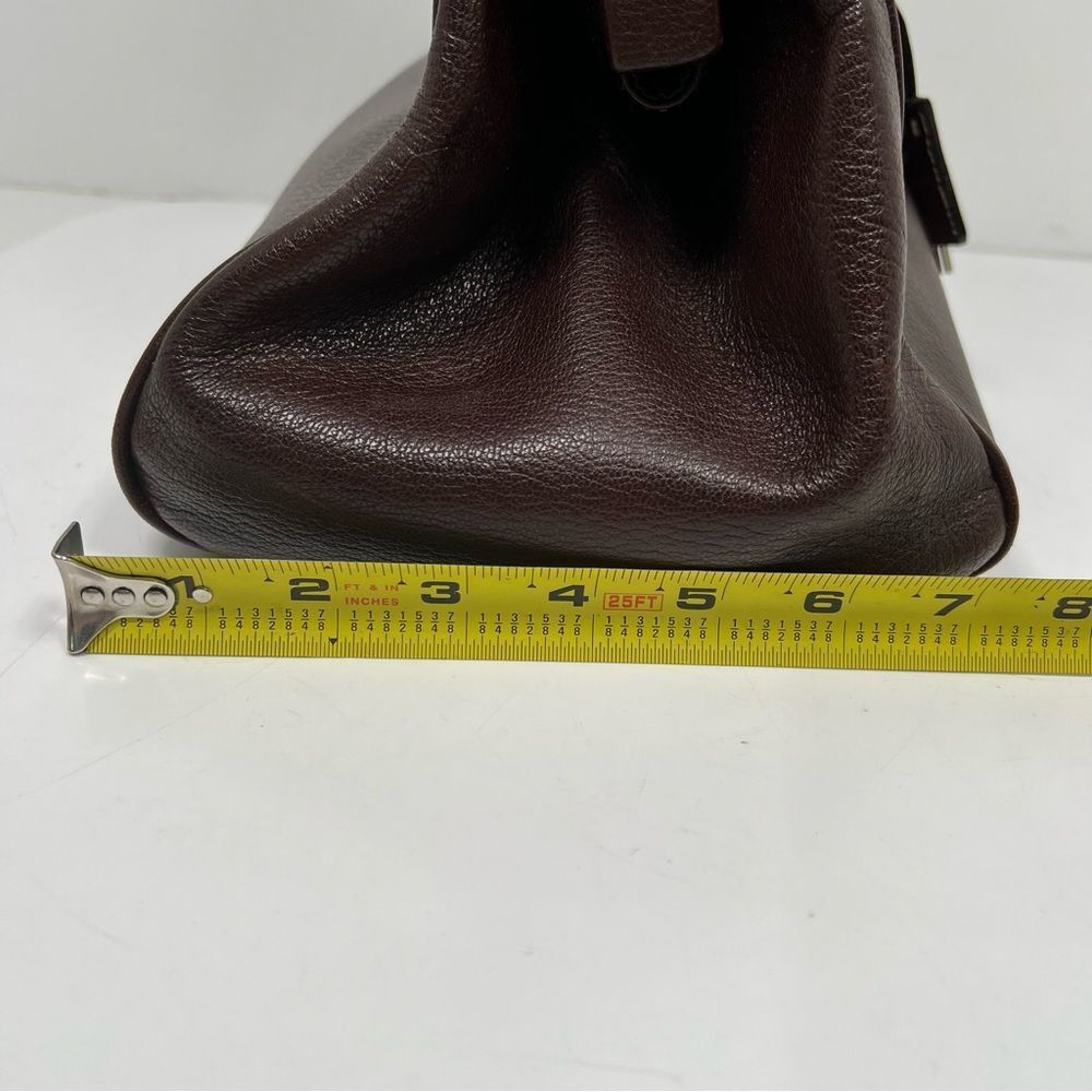 PRADA MADRAS CERNIERA DOCTOR BAG SATCHEL Red Brown LEATHER With A TOP HANDLE - Picture 15 of 16